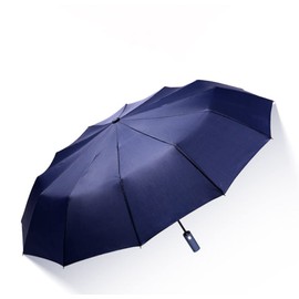 Meichoon Umgekehrter Regenschirm Winddicht UV-Schutz Sonnenschutz Tragbar Faltbar Automatisches Öffnen und Schließen 12 Rippen Für Regen Business Auto Outdoor Herren Damen KS42 Blau