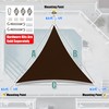 Amgo 28' x 28' x 28' Brown Triangle Sun Shade