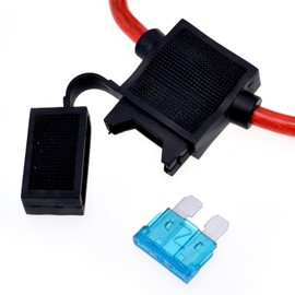 225FWY 50 Pack 18 Gauge ATC In-Line Blade Fuse Holder 100% OFC Copper Wire Protection