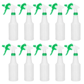 PATIKIL 500ml/16oz Plastic Spray Bottles, 12pcs Adjustable Nozzle Leak Proof Empty Water Mist Stream Sprayer for Cleaning Solutions Plants Hair, Green