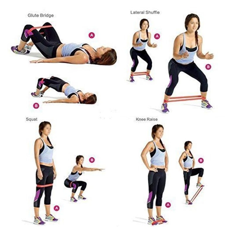 CHENGZI 5 PCS Resistance Loop Bands Mini Band Exercise Strength
