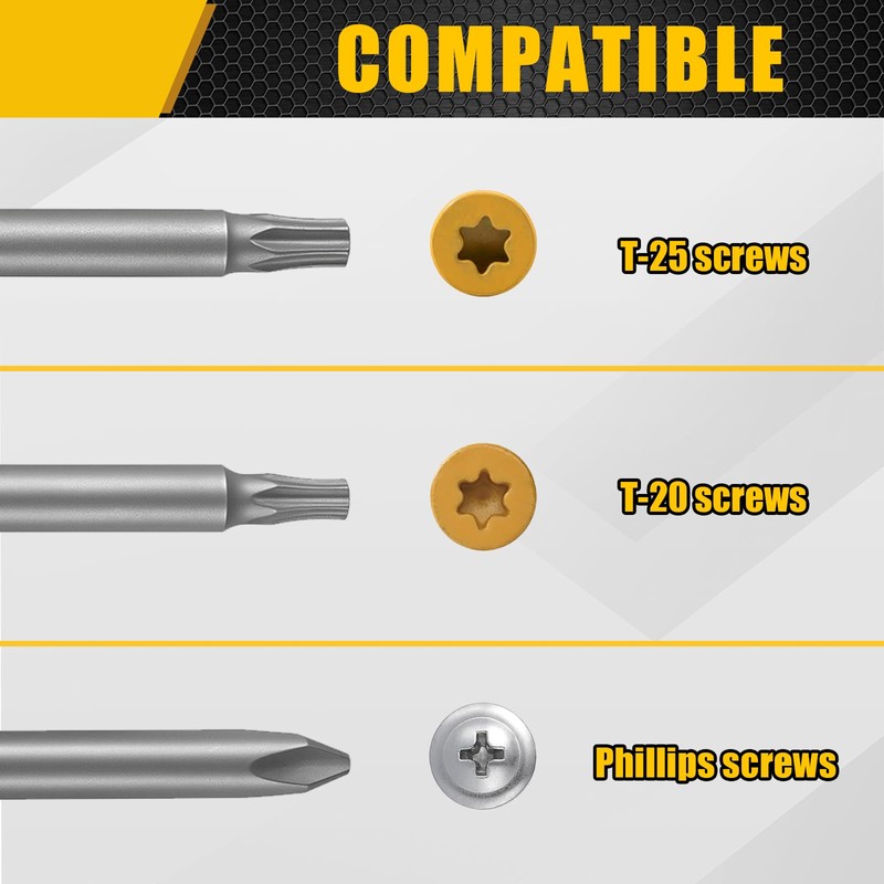 3 Pcs Spring-Loaded Screw Holder Bit, Anti-Drop Screwdriver Bit, Single-Hand