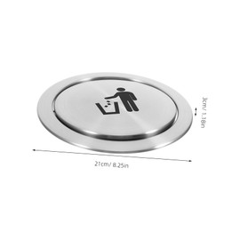 Hohopeti Metal Trash Can Lid for under Sink Stainless Steel Recessed Lid Grommet Flap for Kitchen Bathroom