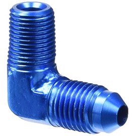Aeroquip FCM2031 Blue Anodized Aluminum -04AN to 1/8" 90-Degree Pipe Adapter