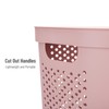 Mind Reader Slim Laundry Hamper with Lid, 60L Clothes Basket,