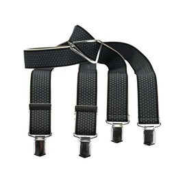 Lloyd Braces 35 mm Patterned 2-Stripes Crossed Metal Cross Size 120, gray