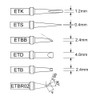 SolderFun ET Soldering Tips for Weller WES51，WESD51，WE1010NA，WCC100，PES51，EC1201A，EC2000.（6 Pcs Set ETB