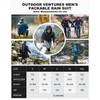 Outdoor Ventures Men's Packable Rain Suit Lightweight Rainwear Waterproof Jacket