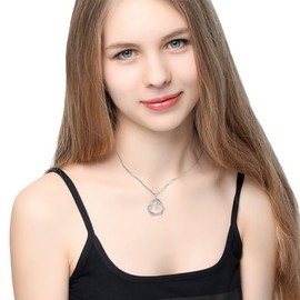 TOUPOP 75th Birthday Gifts for Women Sterling Silver Forever Love Heart Pendant Necklace Sweet 75 Necklace Anniversary Jewelry 75 Years Old Jewelry Gifts for Mom Mother Grandma