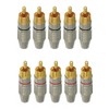 CESS RCA Plug Solder Gold Audio Video Connectors (10 Pack)