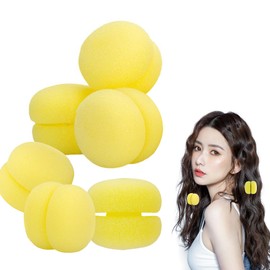 6pcs Sponge Curler Hair Curler Curler Curly Hair Tool Bangs Roller (Yellow)