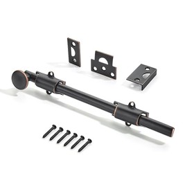 khtumeware 6 inches 2-Pack, Venetian Bronze Solid Brass Dutch Door Surface Slide Latches & Slide Surface Bolts, Decorative Surface Slide Bolts for Windows and Doors