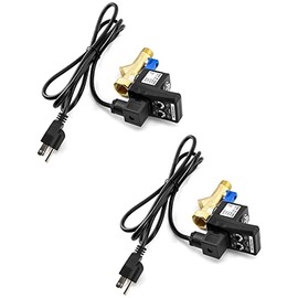 QWORK Electronic Drain Valve, 2 Packs AC 110V 1/2" Integrated Automatic Timed Tank Drain for Compressed Air