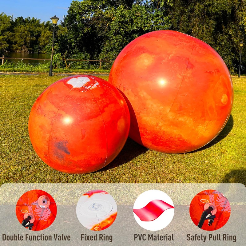 OZIS 40’’ Large Inflatable Sun Planet Balloon with LED Light