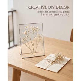 SCJJZ 50PCS Gypsophila Essiccata Fiori Secchi per Decorazioni,Fiori secchi Decorativi,Mini Fiori Bianchi di Gypsophila Secchi in Vera Natura per l'artigianato Artistico di Resina, Nozze Decorazion