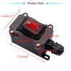 Hmknana IP67 Waterproof Inline Cord Switch 12V DC 20A 4Pin