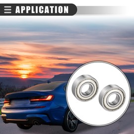 Motoforti Universal 6202ZZ Deep Groove Ball Bearing, Double Shield 6202-2Z 80202 Bearings, 15mm x 35mm x 11mm, Steel, Chrome, 2pcs