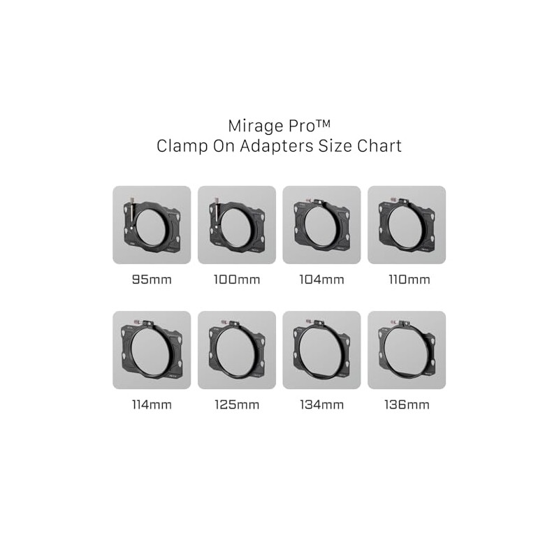 Tilta 114mm Clamp On Adapter Compatible with Tilta Mirage Pro