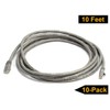 iMBAPrice 1' Cat5e Network Ethernet Patch Cable, 10 Pack, Gray
