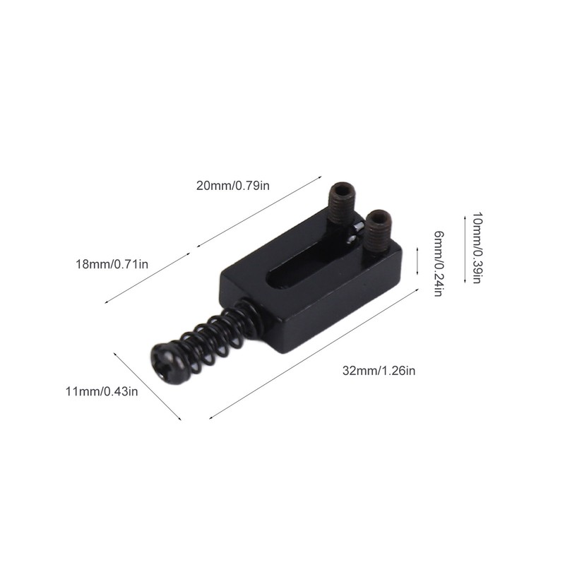 6 Pcs Electric Guitar Bridge Saddle Standard Zinc Alloy Guitar