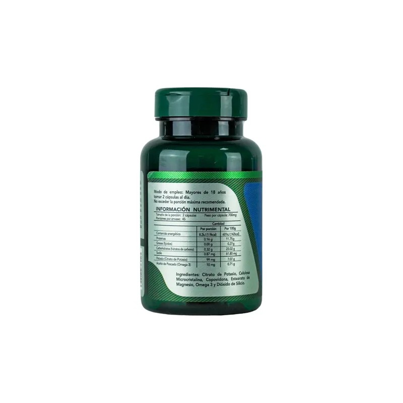 Potasio + Omega 3 Apoyo Nutricional 90 Caps Herbalia Lab