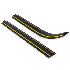 Yunlake Garage Door Threshold Seal Strip, 2 Pack Total 8.3 FT, 4.72 in Width Rubber Garage Bottom Weather Stripping, Universal Door Gap Seal for Draft, Rain, Rodent & Dust Blockage