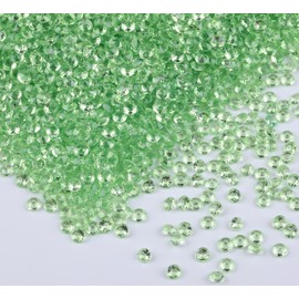 Gintoaria 10000 pcs/Pack Wedding Table Scatter Confetti Crystals Acrylic Diamonds Vase Fillers 4.5 mm Rhinestones for Wedding, Bridal Shower, Vase Beads Decorations (Light Green)