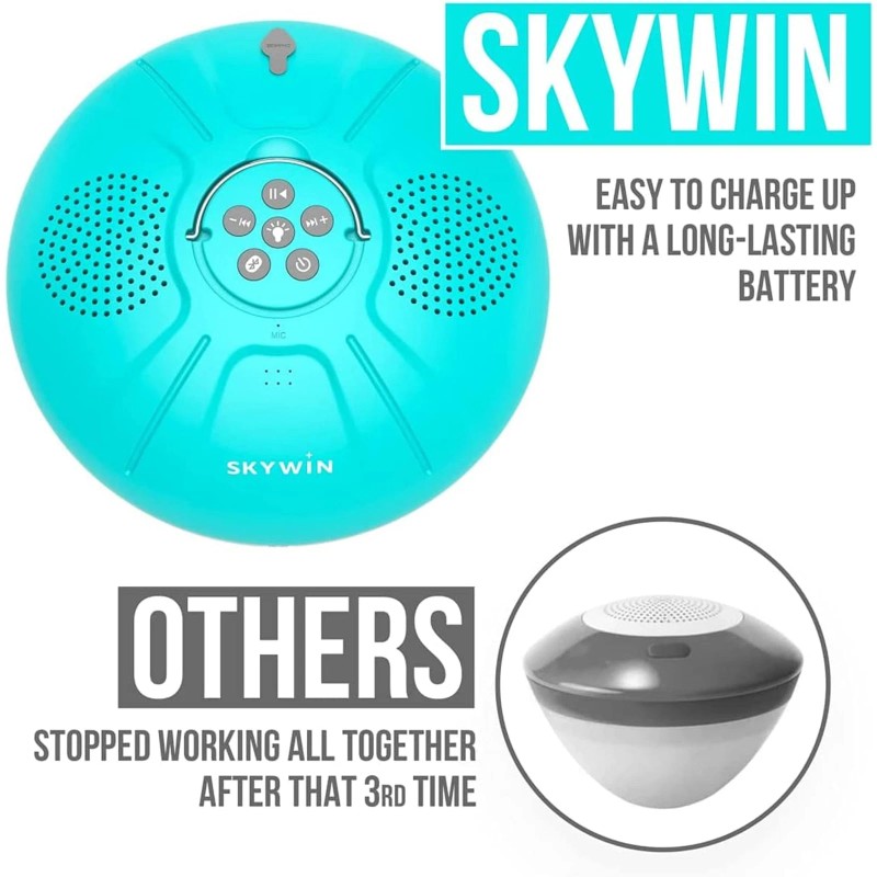 Skywin Floating Pool Speaker with Lights Accessories - Floating Pool