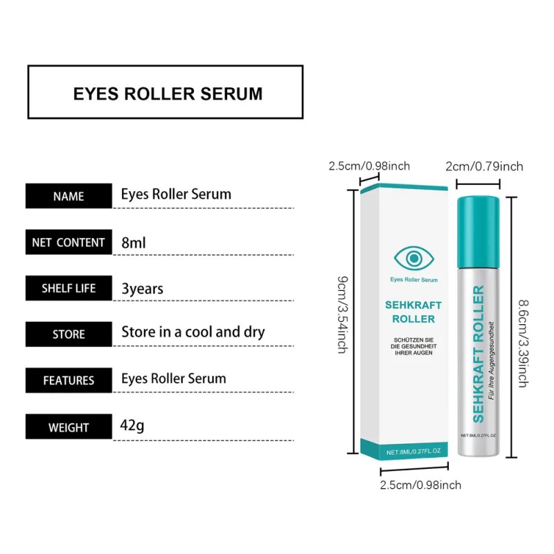 Rodillo De Masaje De Ojos De 8 Ml Para Hinchazn