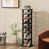 Byroce 7 Tiers Vertical Shoe Rack, Wooden Slim Shoe Storage