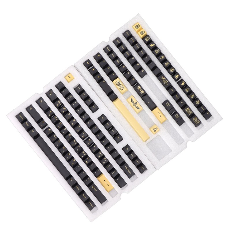 PBT Keycaps 132 Keys Letterless Cherry Height Egyptian Pharaoh Theme