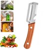 Multi-Functional Vegetable Peeler, 3 in 1 Multi Functional Wooden Handle