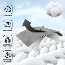 Donfri 2 Pairs Cotton Moisturizing Gloves Men Touchscreen Fingers for Eczema Dry Hands Hand Care Overnight Moisturizing (Medium-Black)