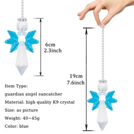 Blue Crystal Angel Pendant Something Blue For Bride Something Blue Something Blue Gift For Bride Wedding Gifts For Bride Bride Gifts For Wedding Day gift for bride (Blue Angel Pendant)