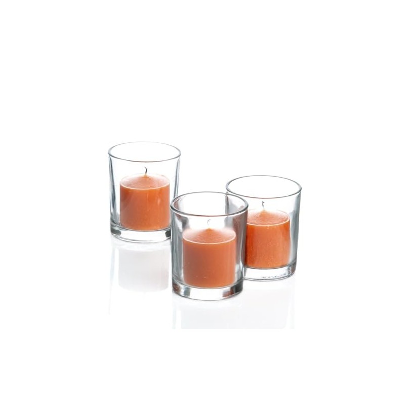 Set of 12 Orange Citrus Scented Richland Votive Candles and