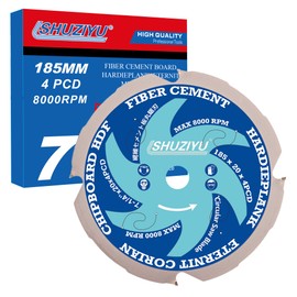 LSHUZIYU 185mm-4PCD, Centre hole 20mm, Polycrystalline Diamond Tipped 4 PCD, Hardie blade, Fiber Cement Board Circular Saw Blade
