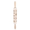 Christmas Wooden Rolling Pins Engraved Embossing Dough Pin with Snowflake