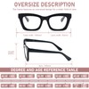 prtcslwd 3 Pack Reading Glasses for Women Oprah Style Oversized
