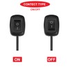 MKBKLLJY 2Pcs Black Paste Type Switch Car Rocker Switch ON/Off