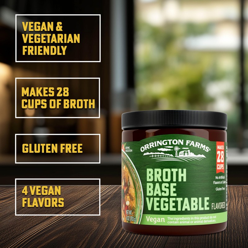 Orrington Farm Vegan Vegetable Flavored Broth Base, Bring Flavor to