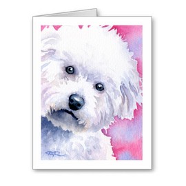 DJ Rogers Fine Art Bichon Frise - Set of 10 Note Cards With Envelopes