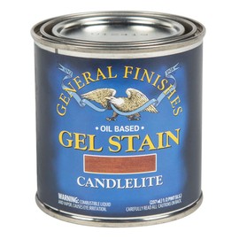 General Finishes Oil Base Gel Stain, 1/2 Pint, Candlelite