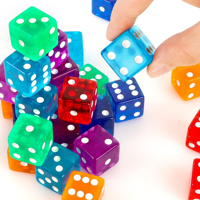 Lemicin 36 Piece 19mm Casino Style Craps Dice Sets Acrylic