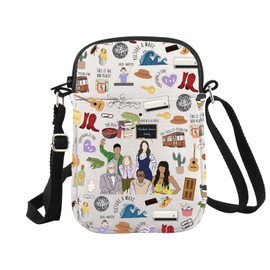 Comedy TV Show Inspired Makeup Bag with Zipper for Women and Wife, Good Place Cr Eu, Cosmetic bag with print