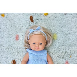 Miniland Clothes for Dolls 15'' Knitted Outfit Dress & Headband - ECO, Made in Spain, Quality, Role Play, Educational