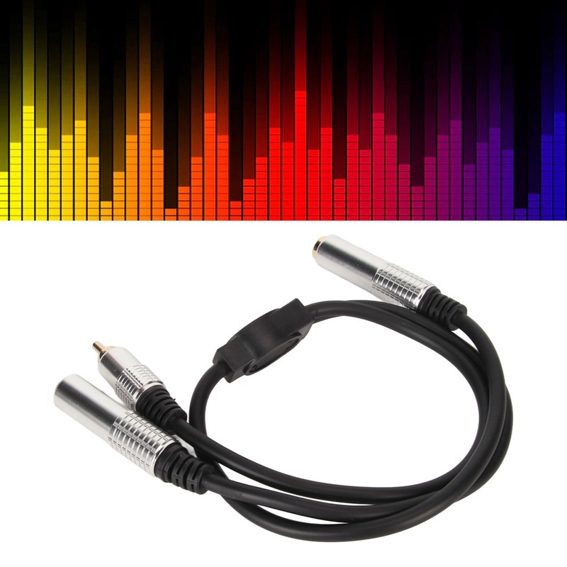 6.35mm Female to 6.35mm Female RCA Cable Gold Plated Sound