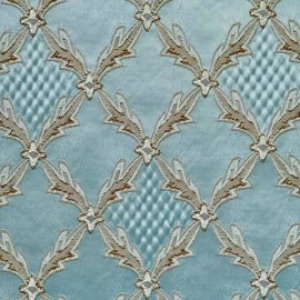 Renaissance Diamond Azure Renaissance Jacquard Upholstery / drapery fabric by the yard