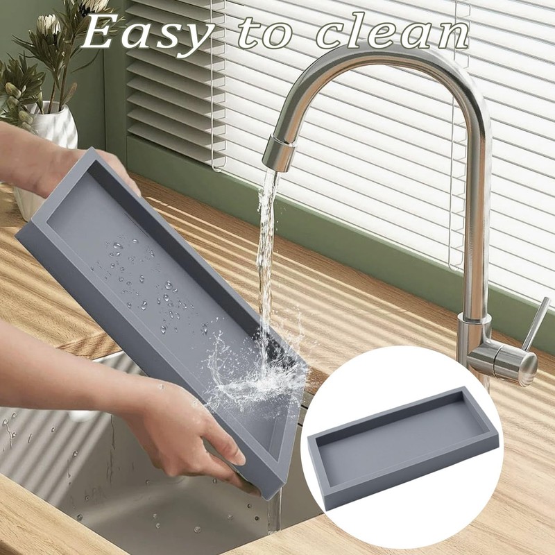 2 Stück Bad Silikon Tablette, Silikon Ablageschale, Silikone Badezimmertablett Tabletts,