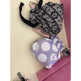 Victoria's Secret Victorias Secret Pink Purple White Christmas Gift Pouch Purse  X 2 NWT C3