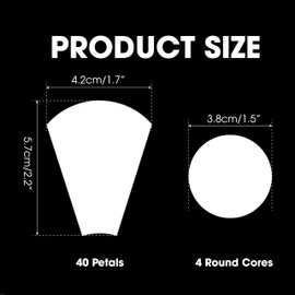 English Paper Piecing Template Set Flower Shape Grandmother's Garden Quilting Kit for Patchwork Beginners on Bags, Blankets, Pillowcases Handmade Trapezoid with Flat Round DIY Sewing (56MM White)